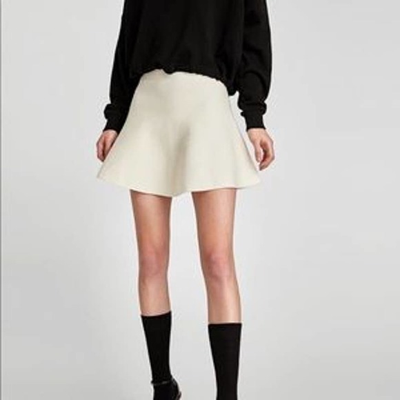 White knit skirt zara Clearance